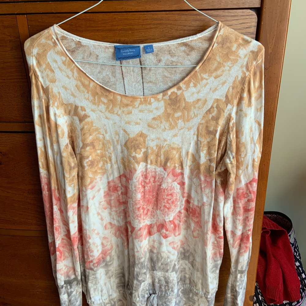Vera wang light sweater. Beautiful light colors
